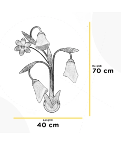 APPLIQUE 3 LUCE ONLI "ALGA" BRONZO E14